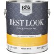 Best Look Latex Paint & Primer In One Eggshell Interior Wall Paint, Bright White, 1 Gal. Hot on Sale