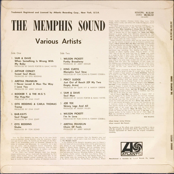 Various - The Memphis Sounds (LP, Comp) (Very Good Plus (VG+)) Online Hot Sale