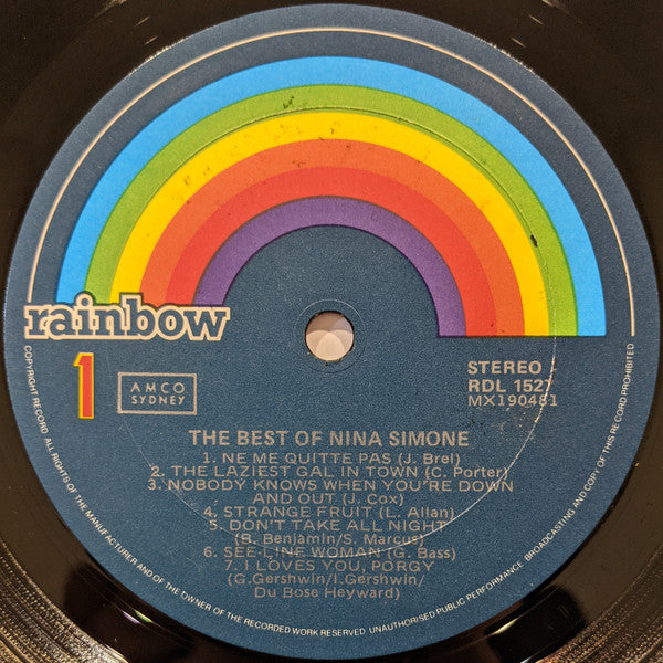 Nina Simone - The Best Of Nina Simone (LP, Comp) (Near Mint (NM or M-)) Discount