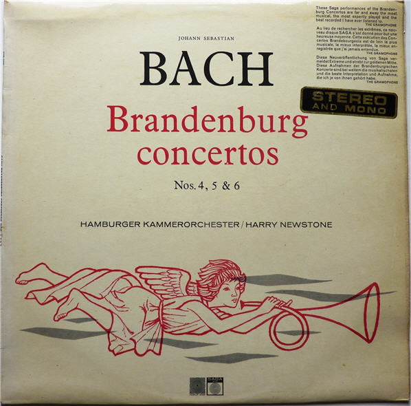 Johann Sebastian Bach - Hamburger Kammerorchester   Harry Newstone - Brandenburg Concertos Nos. 4, 5 & 6 (LP, RE) (Very Good Plus (VG+)) Online Hot Sale