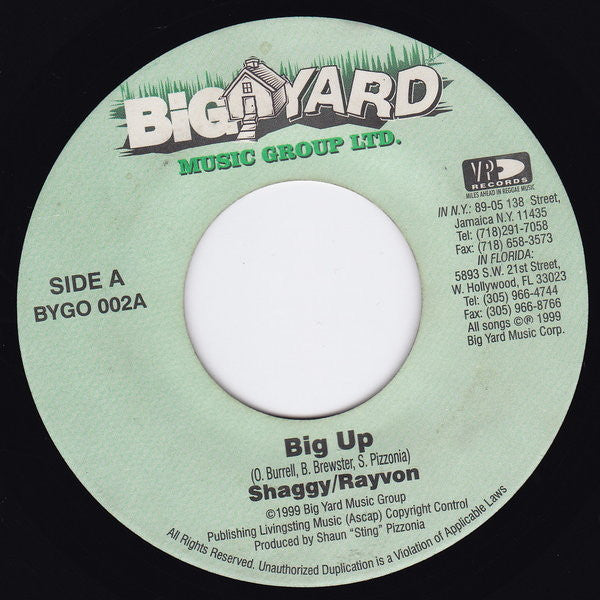 Shaggy   Rayvon - Big Up (7 , RE) (Very Good Plus (VG+)) Online Hot Sale