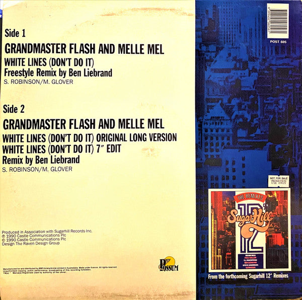 Grandmaster Flash & Melle Mel - White Lines (Don t Do It) (Freestyle Remix) (12 ) (Very Good Plus (VG+)) Discount