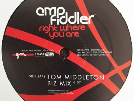 Amp Fiddler - Right Where You Are (12 , Promo) (Very Good Plus (VG+)) For Sale