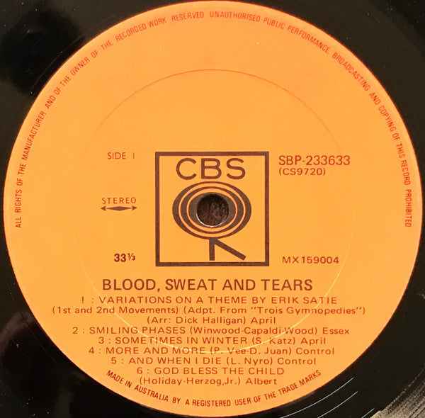 Blood, Sweat And Tears - Blood, Sweat And Tears (LP, Album) (Very Good (VG)) Online now