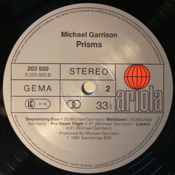 Michael Garrison - Prisms (LP, Album) (Mint (M)) on Sale