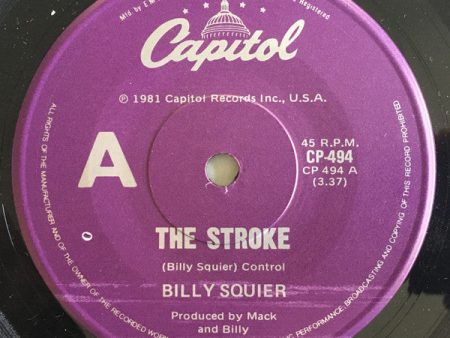 Billy Squier - The Stroke (7 ) (Very Good Plus (VG+)) Sale