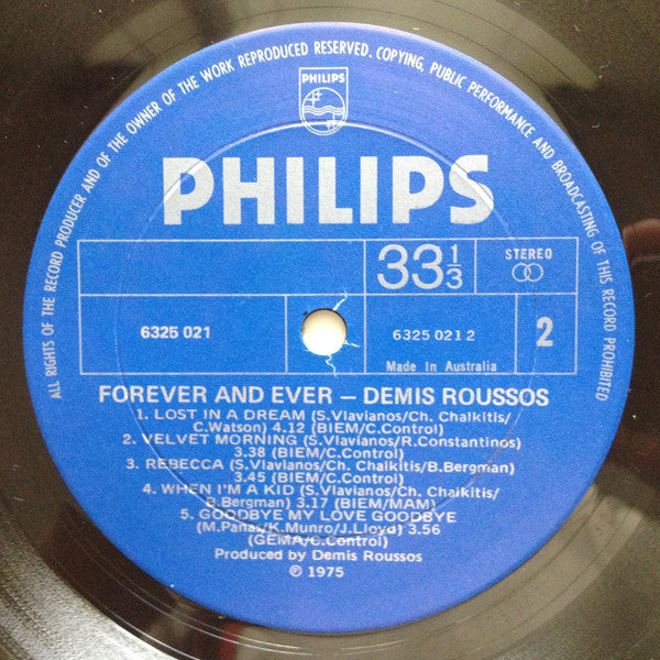 Demis Roussos - Forever And Ever (LP, Album) (Very Good Plus (VG+)) Supply