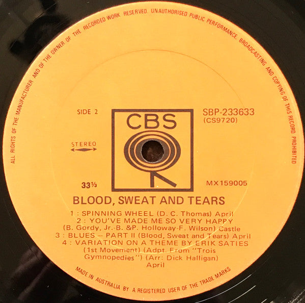 Blood, Sweat And Tears - Blood, Sweat And Tears (LP, Album) (Very Good (VG)) Online now