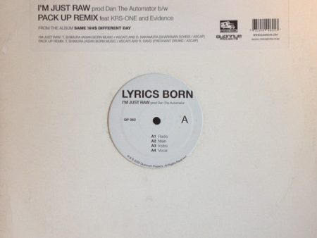 Lyrics Born - I m Just Raw (12 ) (Near Mint (NM or M-)) For Cheap