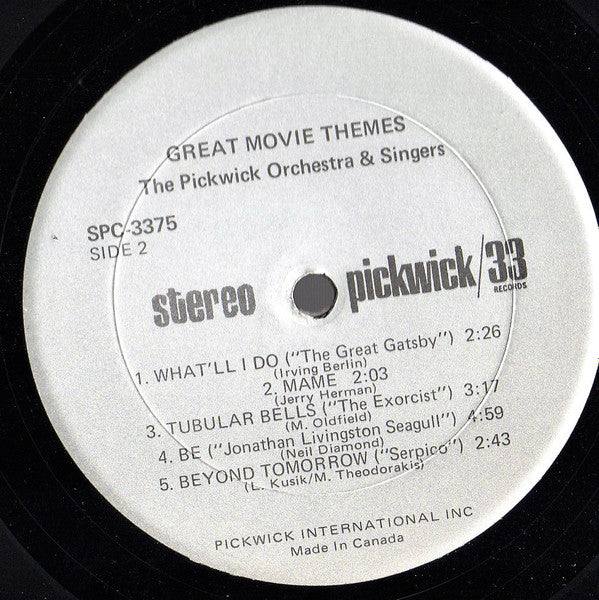 Pickwick Orchestra & Singers - Great Movie Themes! (LP, Comp) (Very Good (VG)) Fashion