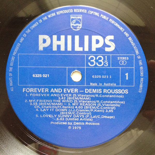 Demis Roussos - Forever And Ever (LP, Album) (Very Good Plus (VG+)) Supply