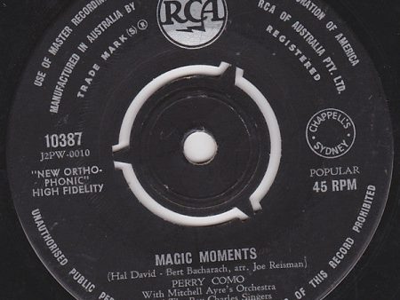 Perry Como The Mitchell Ayres And His Orchestra And The Ray Charles Singers - Magic Moments   Catch A Falling Star (7 ) (Very Good Plus (VG+)) Fashion