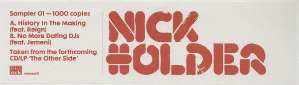 Nick Holder - Sampler 01 (12 , Ltd, Smplr) (Very Good Plus (VG+)) Hot on Sale