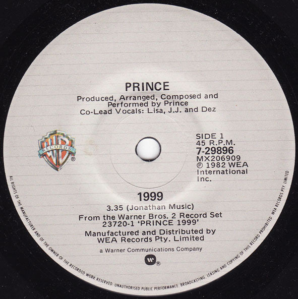 Prince - 1999 (7 ) (Near Mint (NM or M-)) Cheap