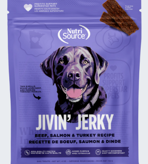 Nutrisource Beef, Turkey & Salmon Jivin  Jerky For Dogs For Discount