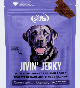 Nutrisource Wild Boar, Turkey & Salmon Jivin  Jerky For Dogs on Sale