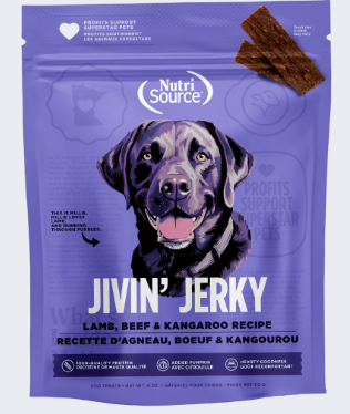 Nutrisource Lamb, Beef & Kangaroo Jivin  Jerky For Dogs Online now