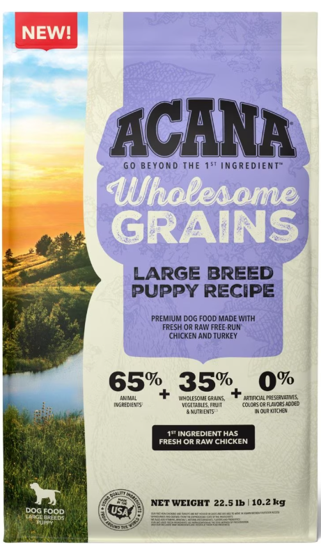 Acana Wholesome Grains Large Breed Puppy Food on Sale